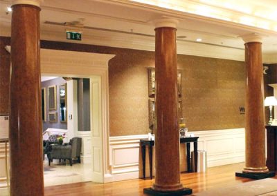 Columns in Reception Area