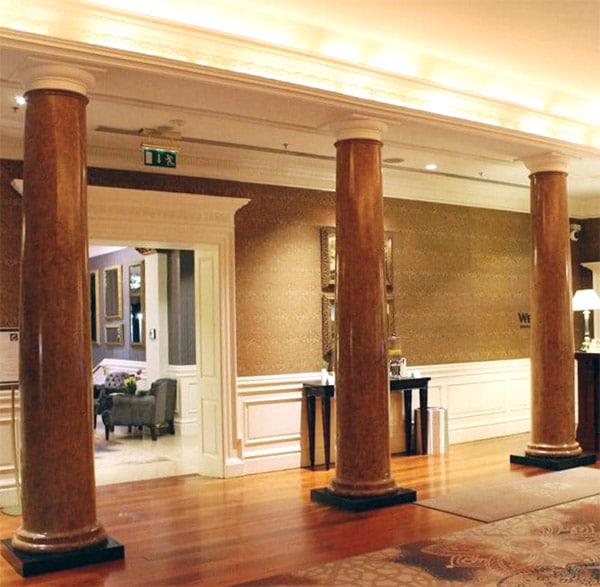 Columns in Reception Area