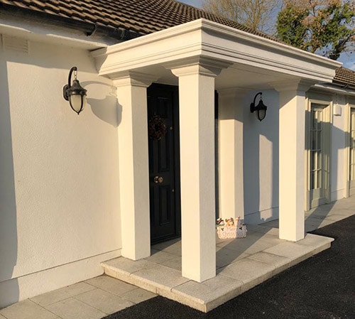 Finished porch using Glass Reinforced Cement